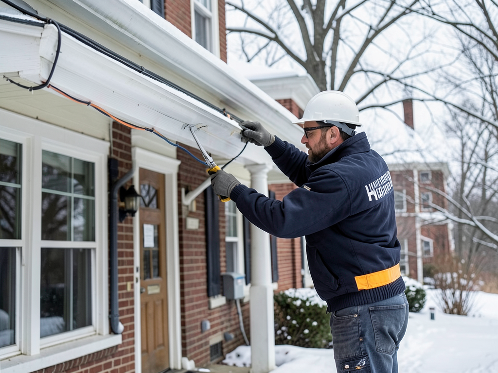 Using heat cables to prevent ice dams on older hom